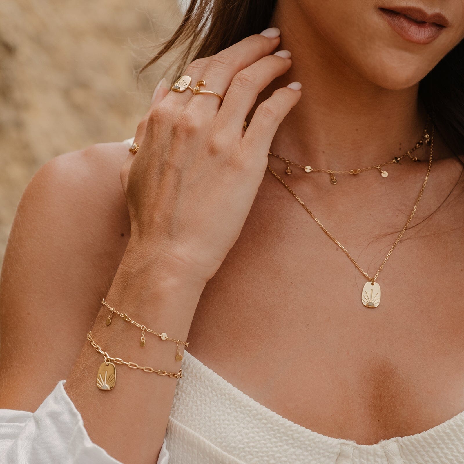 Sunshine Tag Chain Bracelet