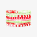 Parure de 8 bracelets extensibles Strawberry Fields