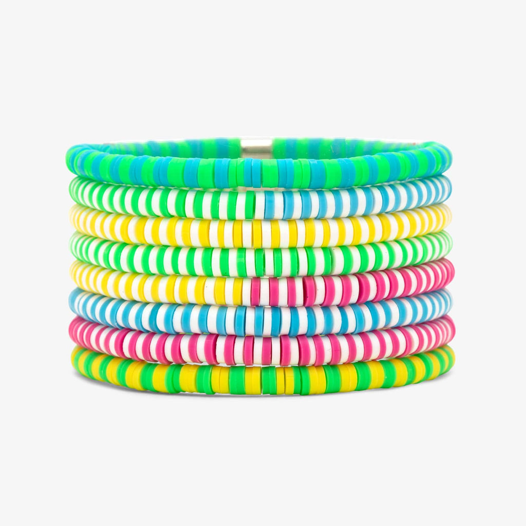 Lot de 8 bracelets extensibles Neon Daze