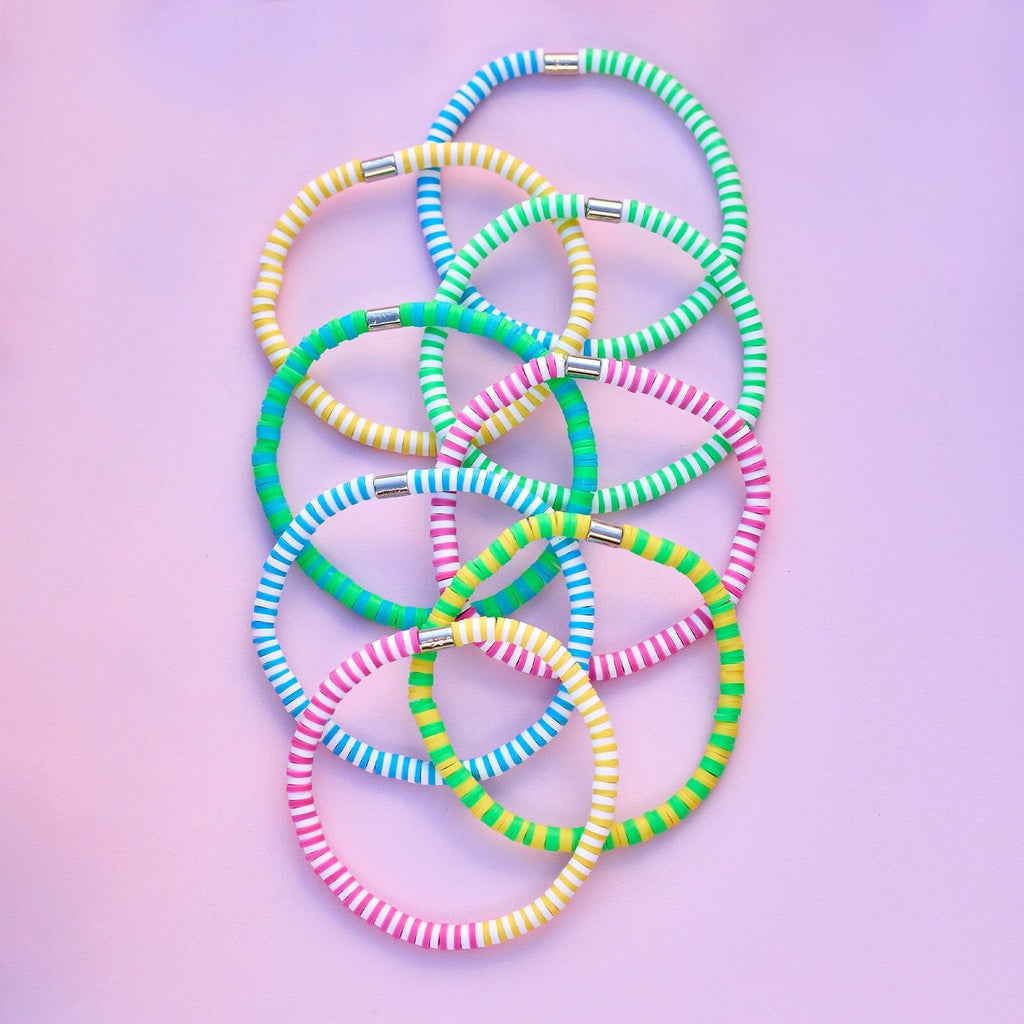 Lot de 8 bracelets extensibles Neon Daze