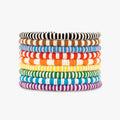 Lot de 8 bracelets extensibles arc-en-ciel