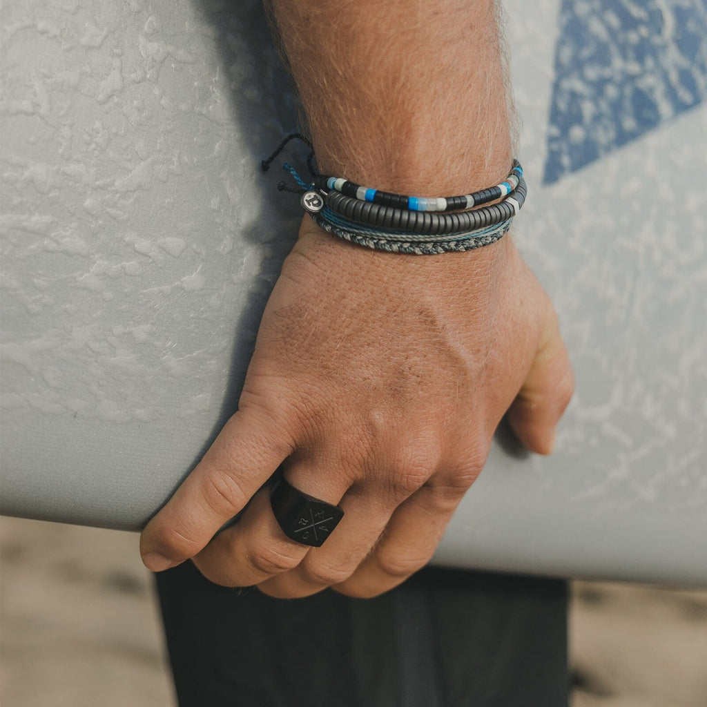 Bracelet en pierre anthracite pour hommes