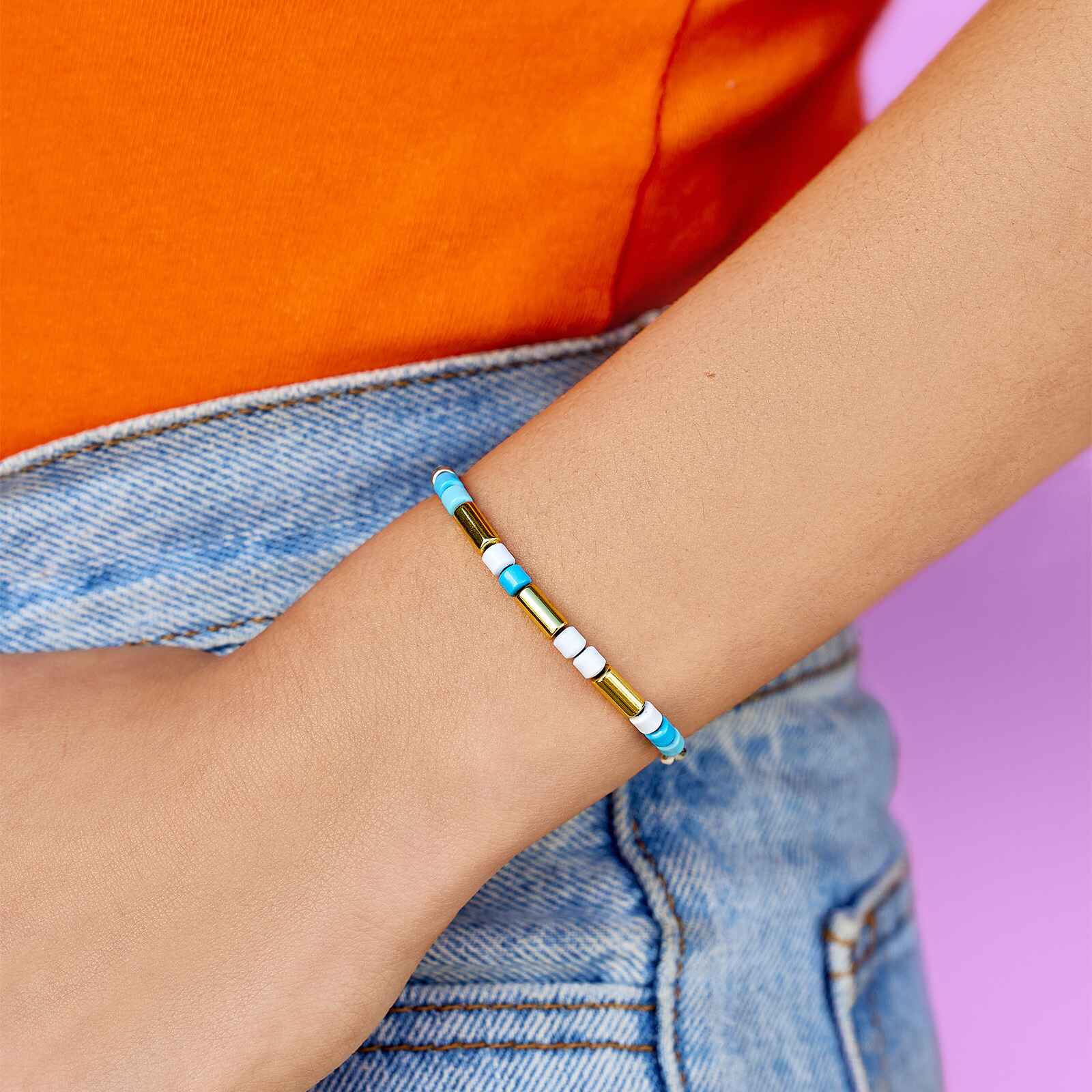 Bracelet à breloques perles émaillées Undertow