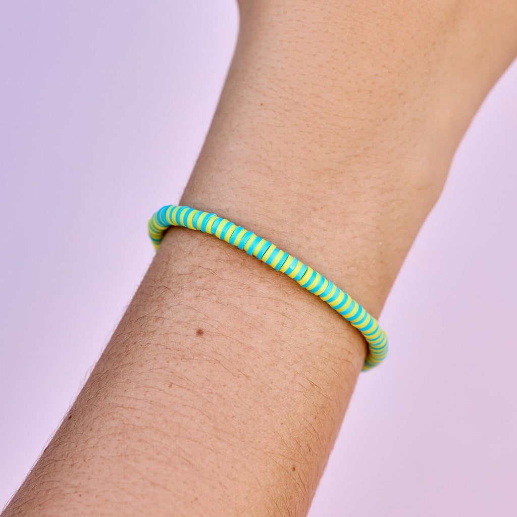 Sunbleached Aqua Seascape Stretch Bracelet