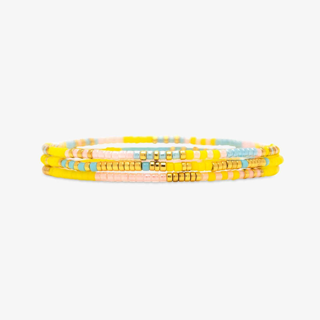 Ensemble de 3 bracelets extensibles Sunset Beach