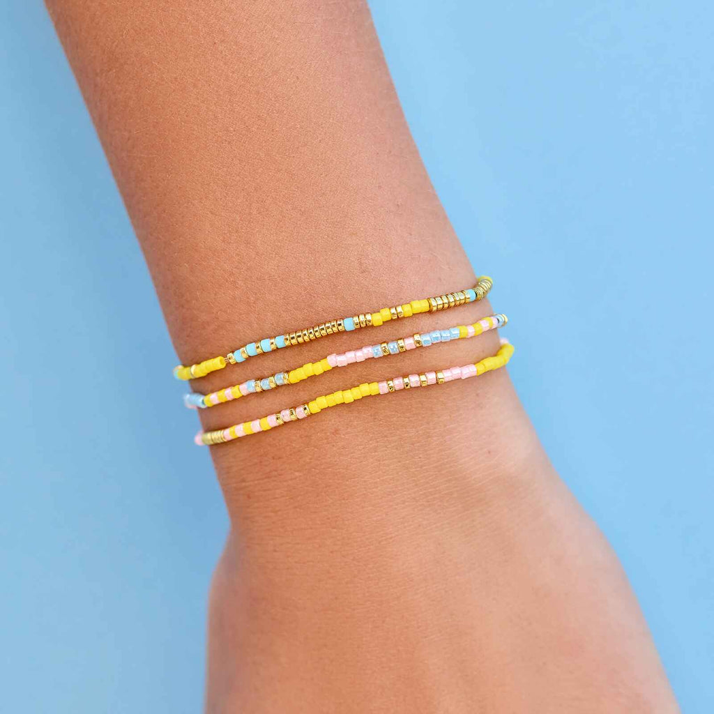 Ensemble de 3 bracelets extensibles Sunset Beach