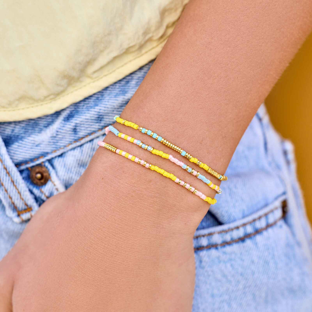 Ensemble de 3 bracelets extensibles Sunset Beach