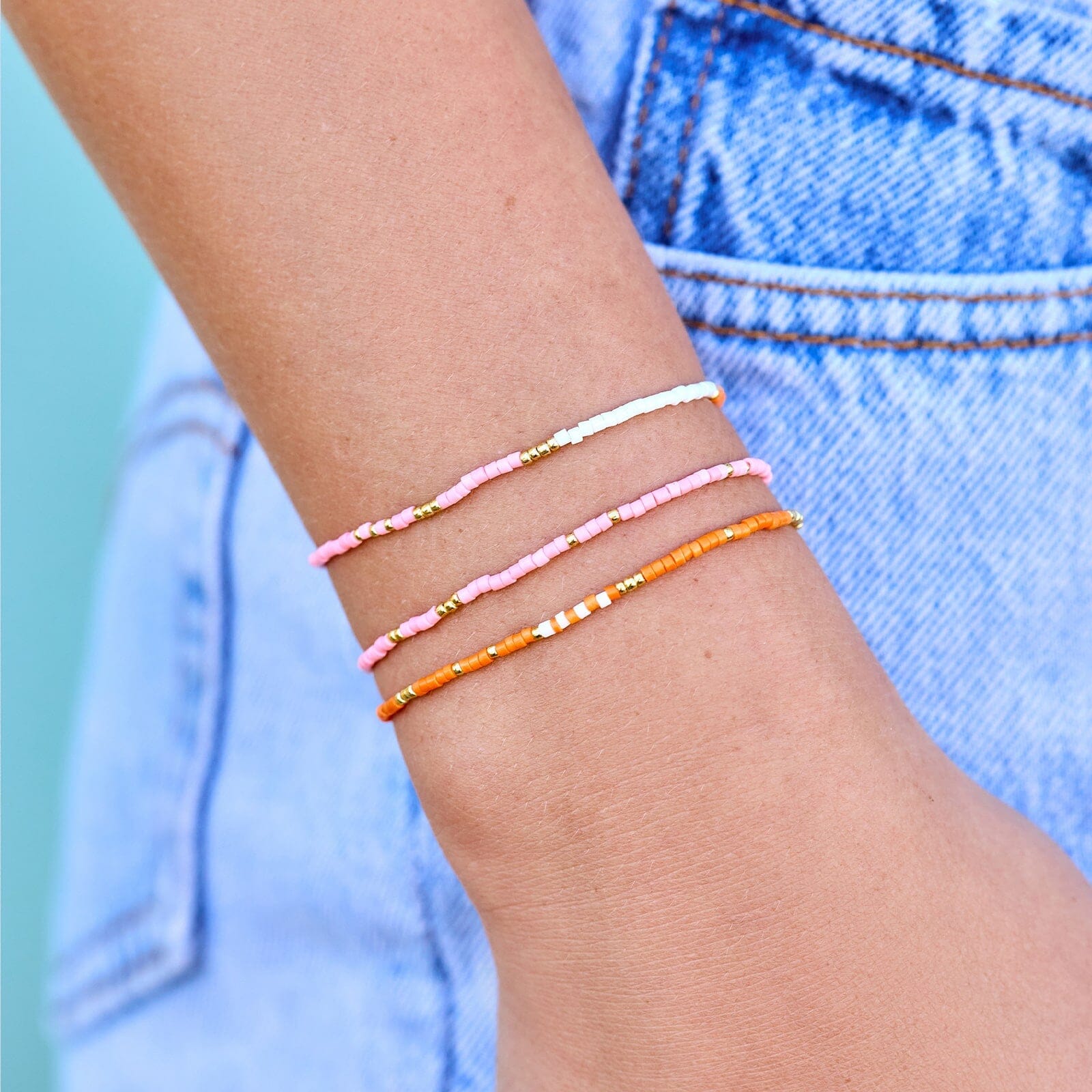 Ensemble de 3 bracelets extensibles Brise chaude