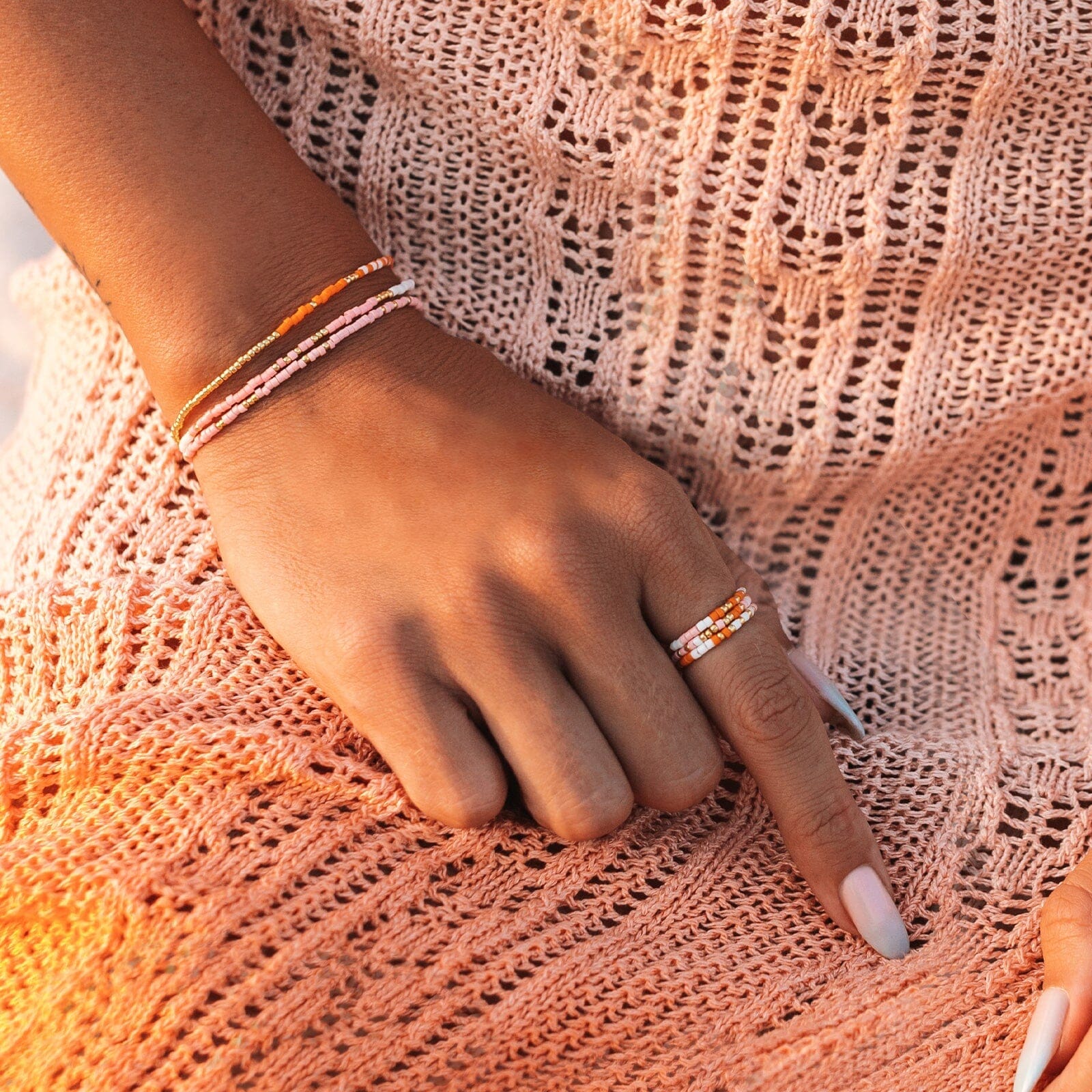 Ensemble de 3 bracelets extensibles Brise chaude