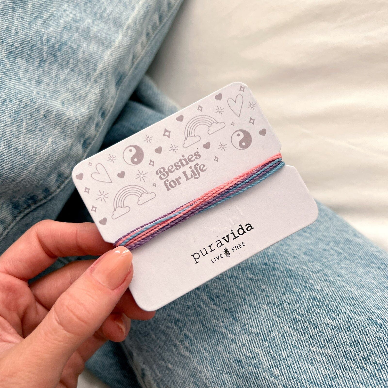 Carte bracelet Meilleures amies pour la vie