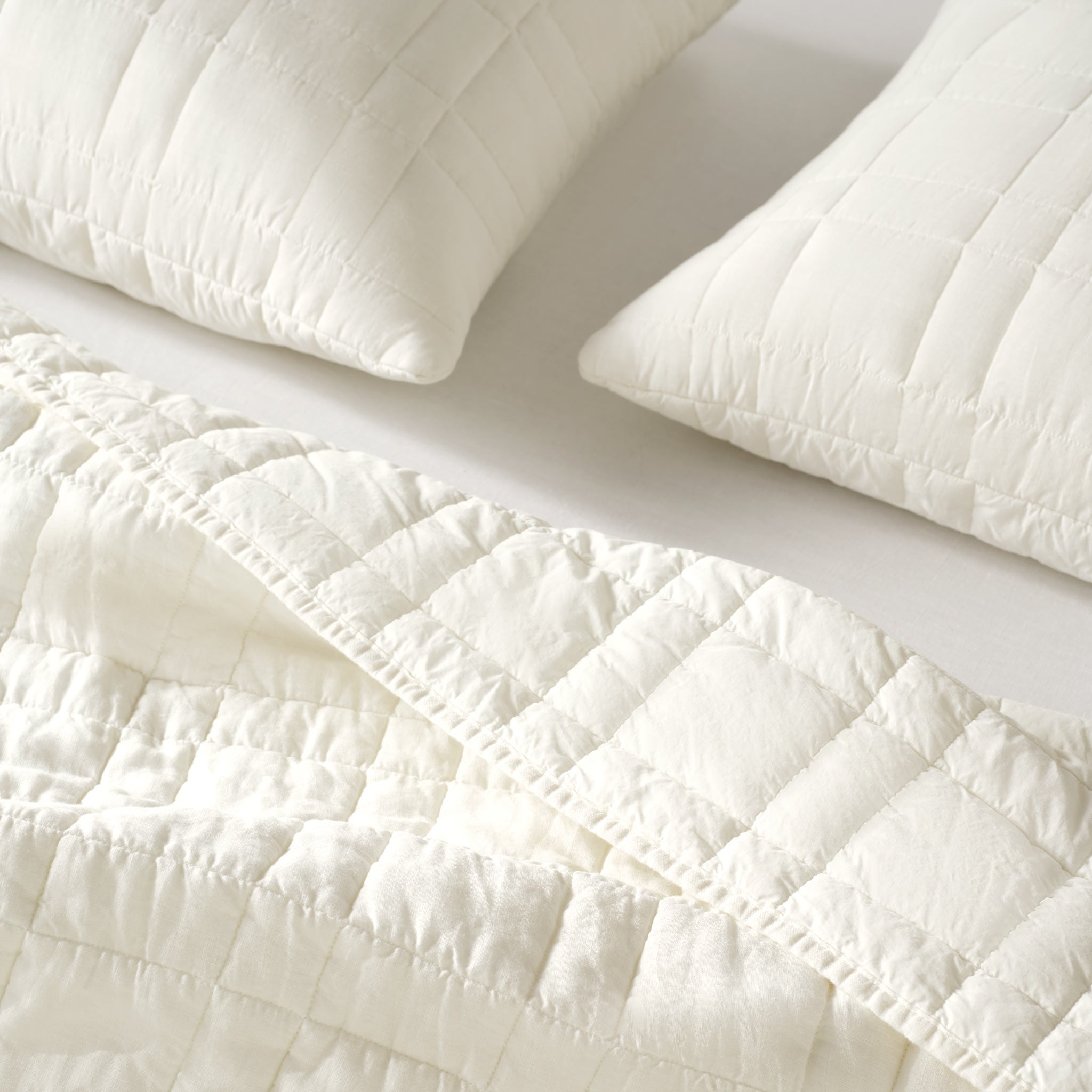 Washed European Linen Quilt Set