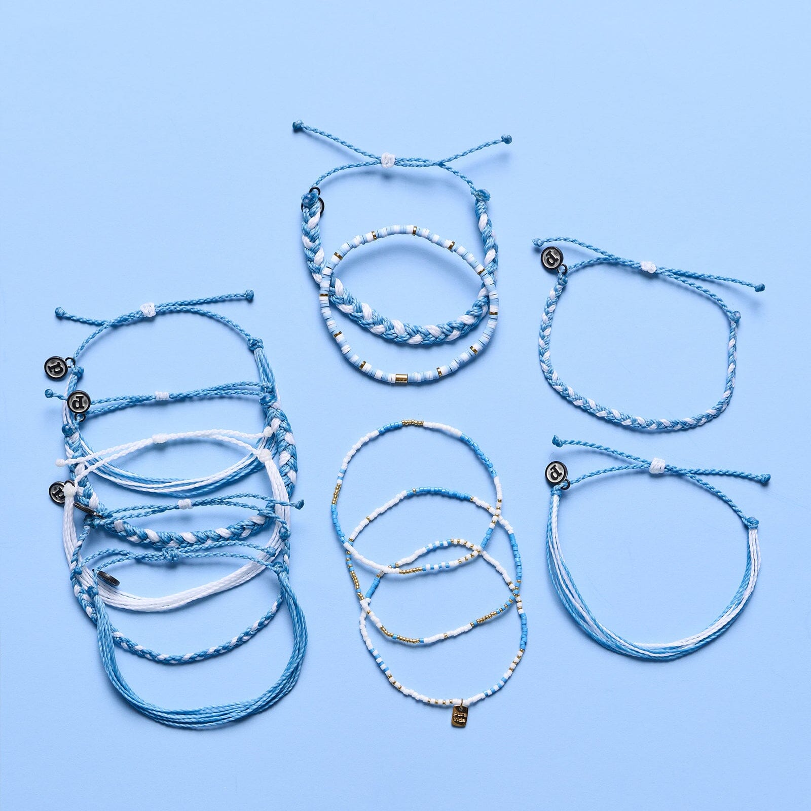 Collection Bleu clair et blanc