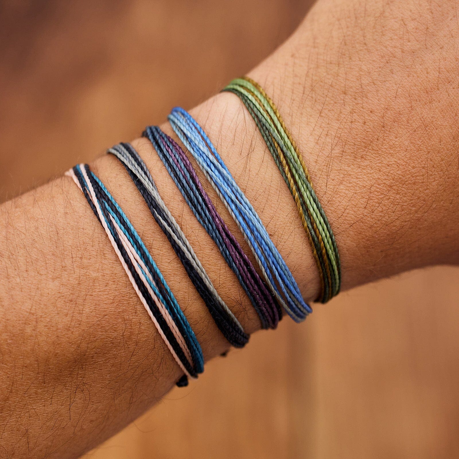 Ensemble de 5 bracelets d'amitié Making Waves pour hommes
