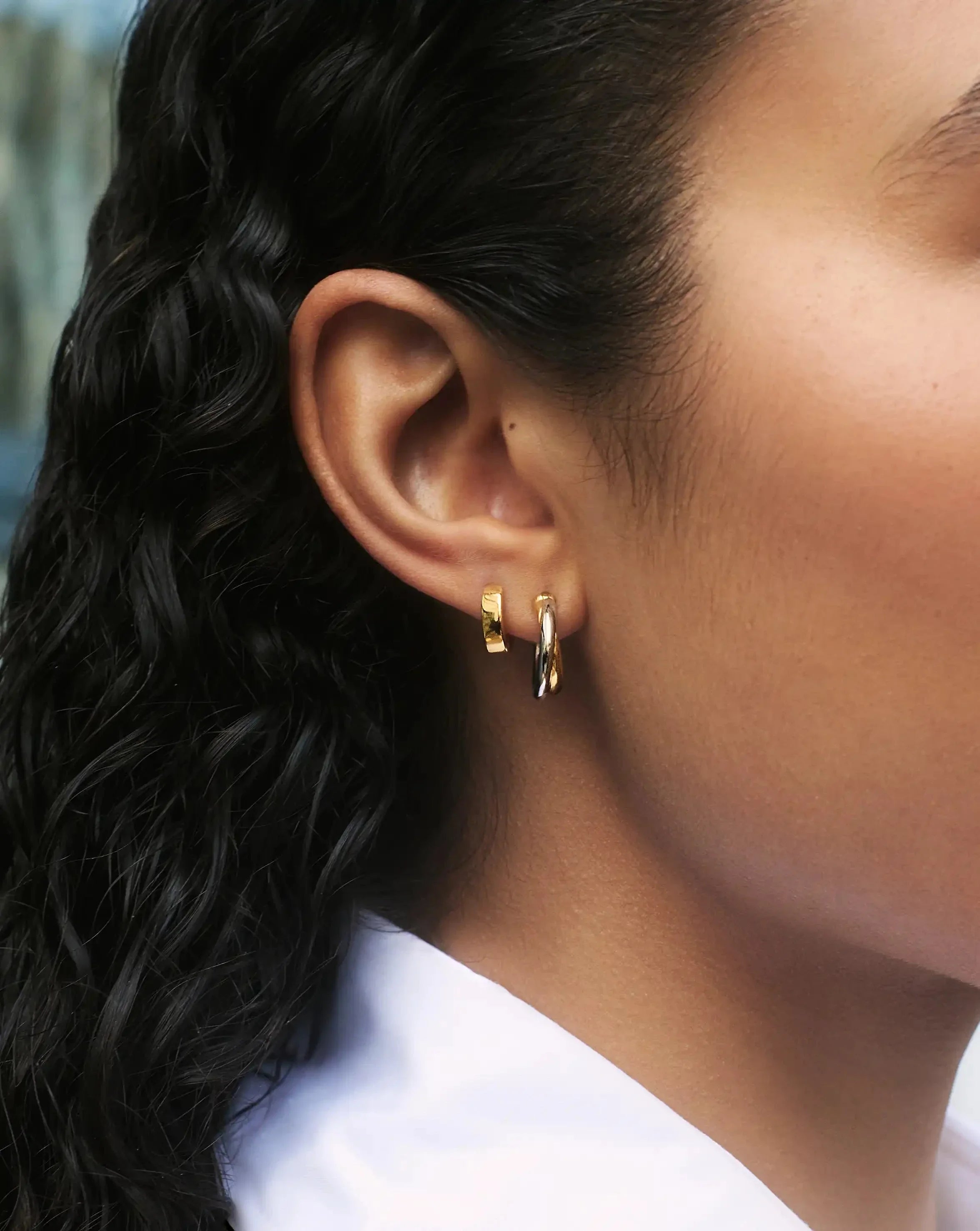 Chubby Tunnel Huggies | 18ct Gold Vermeil