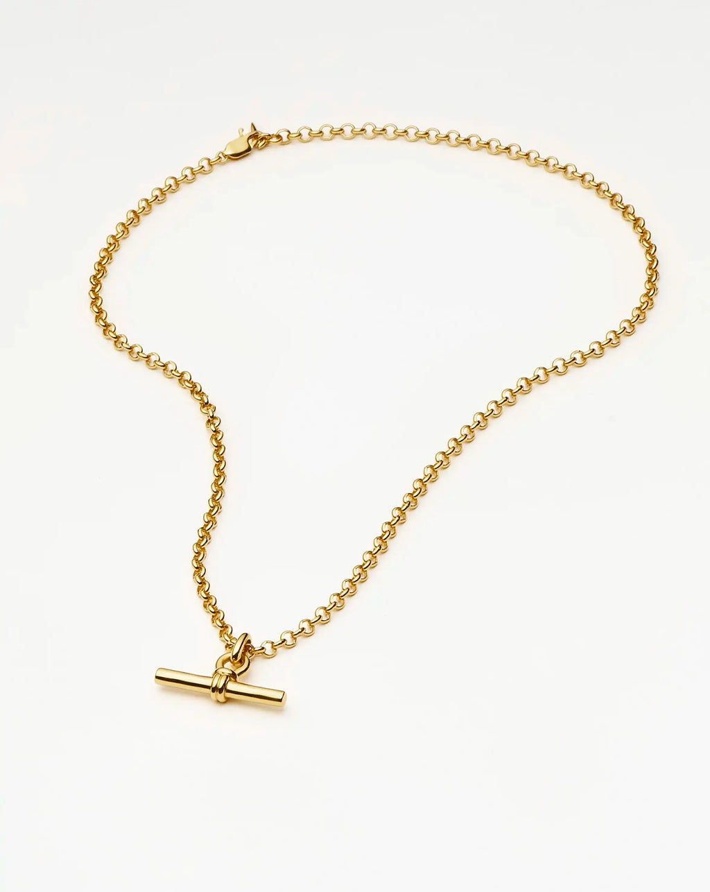 Collier chaîne épaisse avec fermoir en T | Plaqué or 18 carats