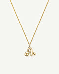 Collier Pendentif Initial Fondant Frisé - A | Or