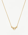 Harris Reed In Good Hands Mini Pendant Slider Necklace | 18ct Gold Plated/Cubic Zirconia & Black Onyx