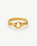 Harris Reed In Good Hands Stacking Ring | 18ct Gold Vermeil/Cubic Zirconia & Black Onyx