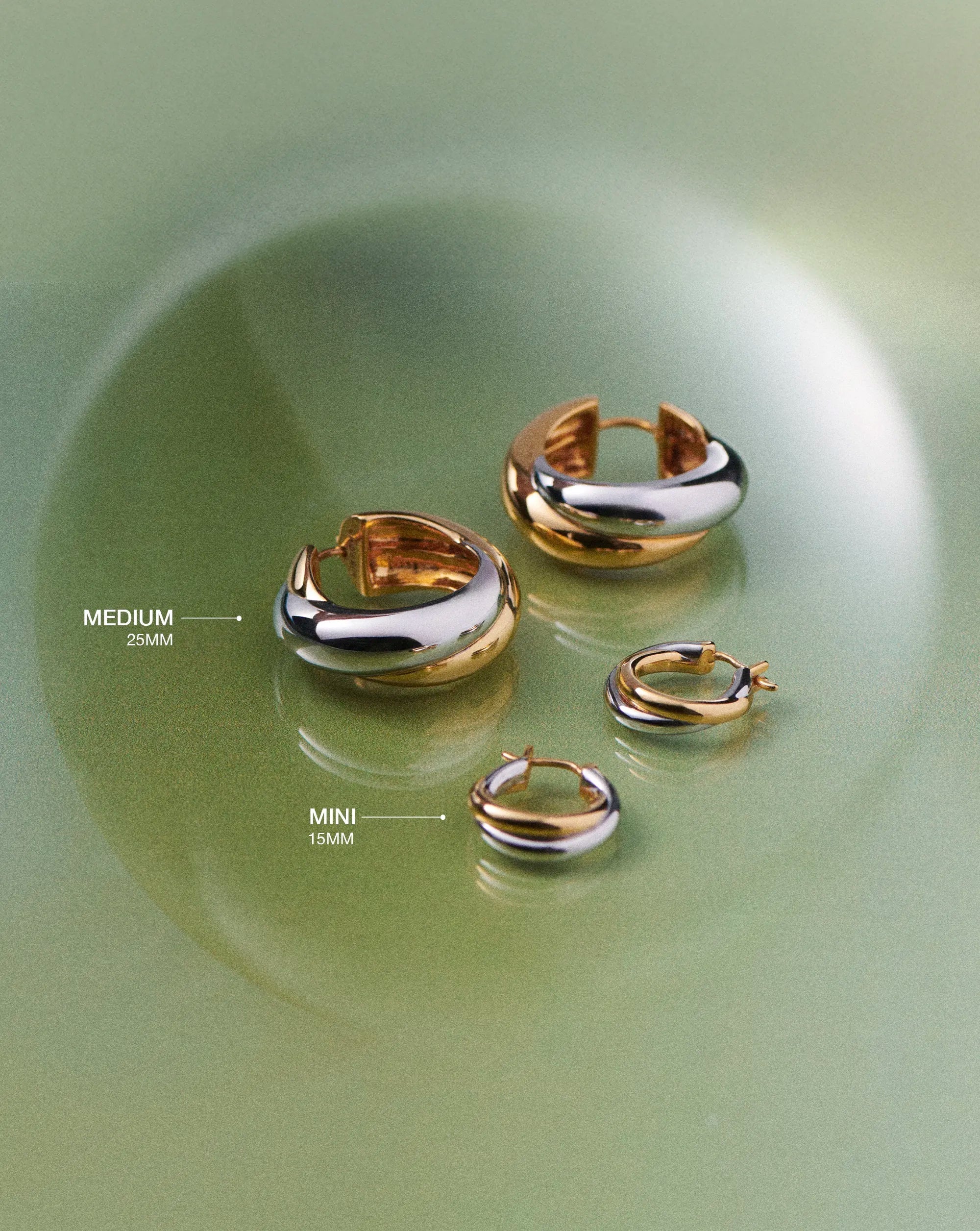 Lucy Williams Chunky Entwine Medium Hoop Earrings | Mixed Metal