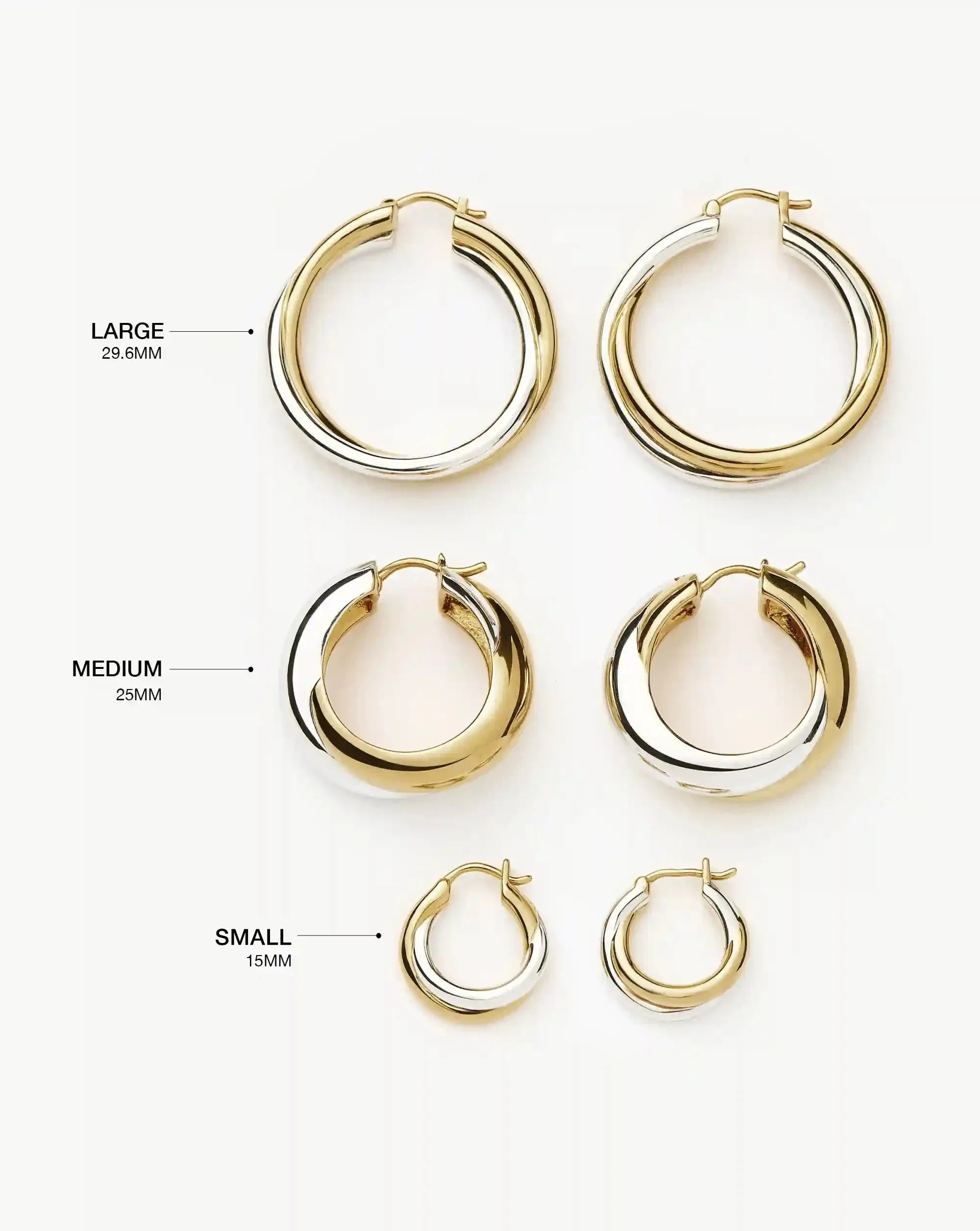 Lucy Williams Entwine Small Hoop Earrings | Mixed Metal