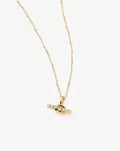 Lucy Williams Solid Gold Diamond T-Bar Pendant Necklace | 14ct Solid Gold/Lab Grown Diamond
