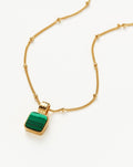 Collier Carré Malachite Lucy Williams | Vermeil Or 18 carats/Malachite