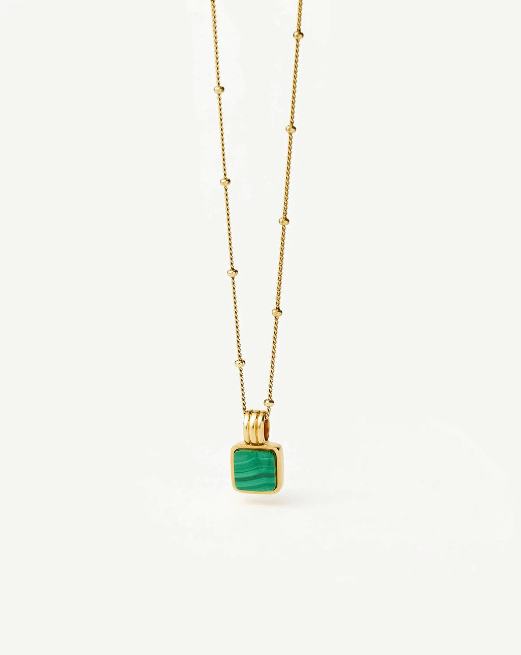 Collier Carré Malachite Lucy Williams | Vermeil Or 18 carats/Malachite