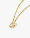 Lucy Williams T-Bar Hex Pendant Necklace | 18ct Gold Plated