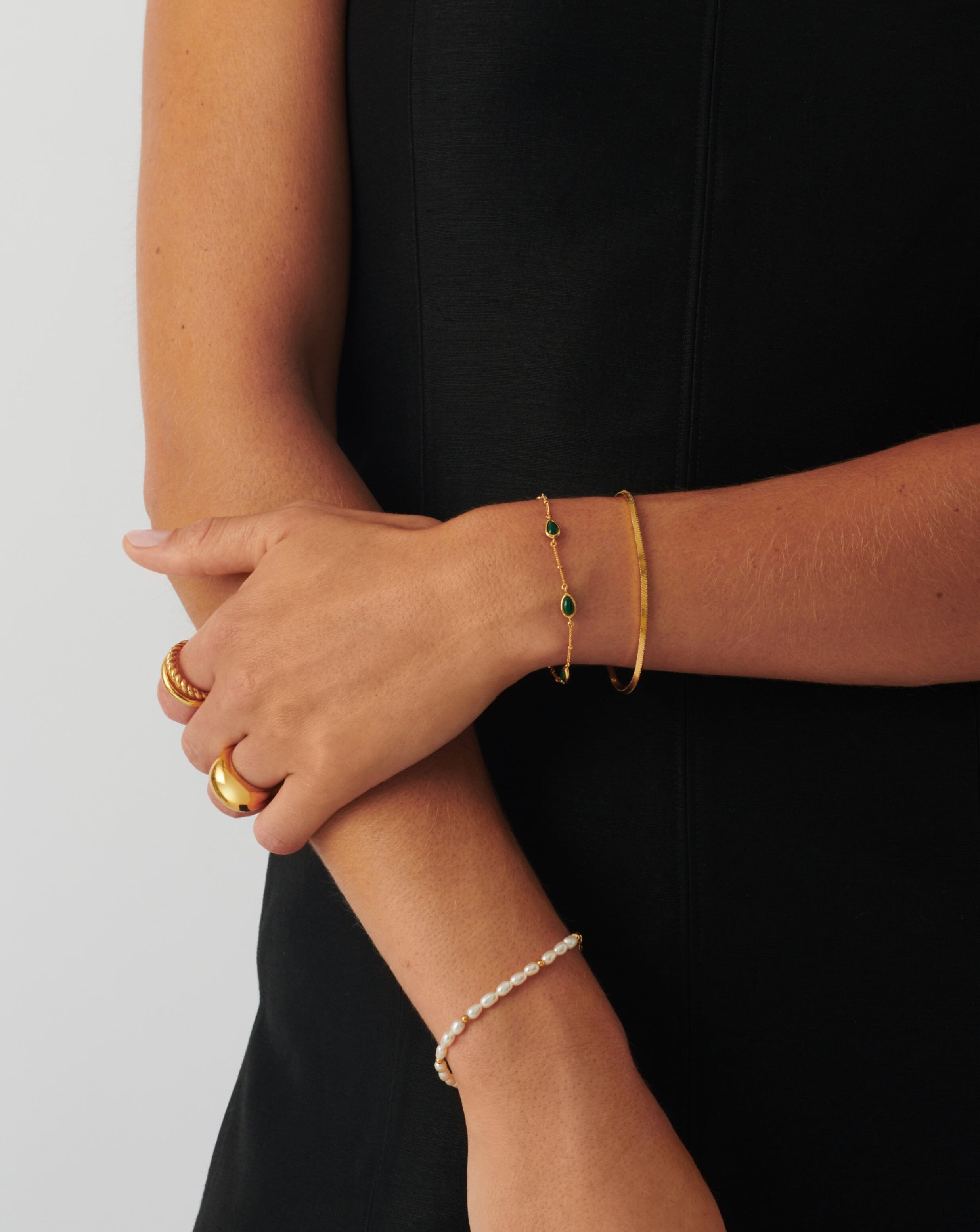 Magma Gemstone Charm Bracelet | 18ct Gold Vermeil on Recycled Sterling Silver
