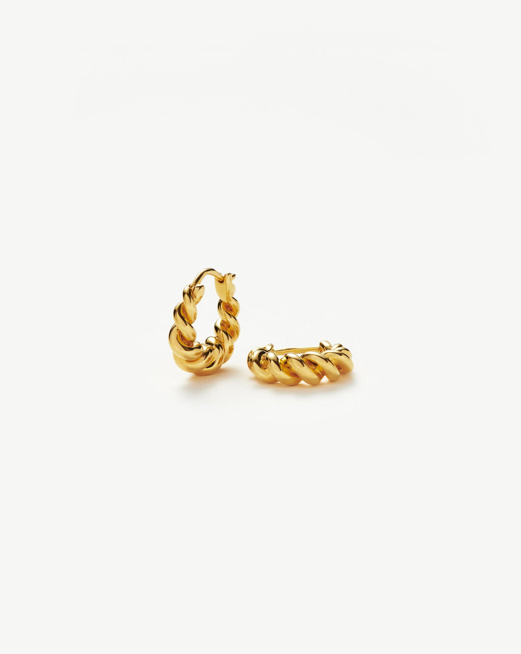 Petites boucles d'oreilles créoles Tidal | Vermeil or 18 carats