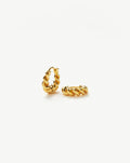 Petites boucles d'oreilles créoles Tidal | Vermeil or 18 carats