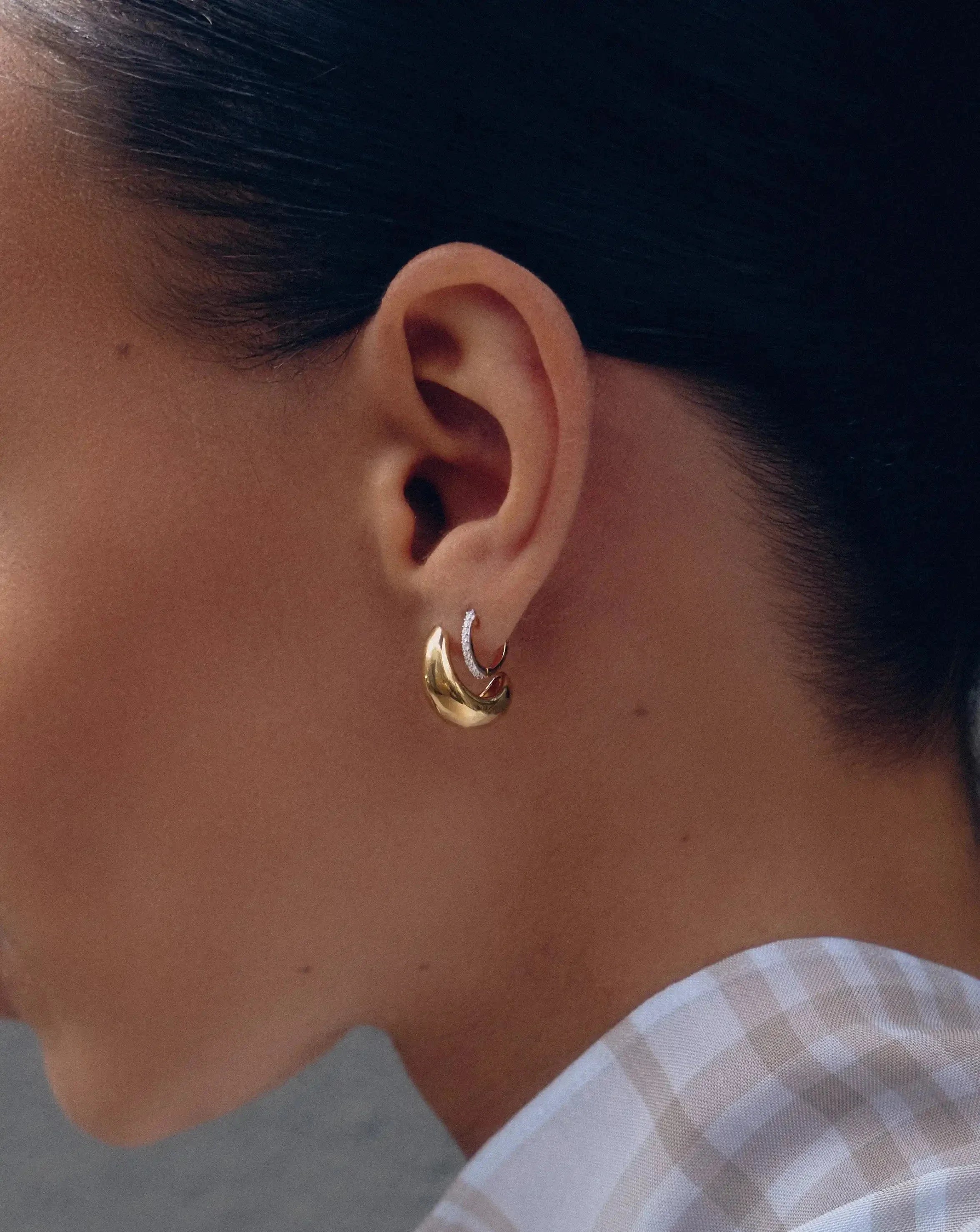 Savi Dome Mini Hoop Earrings
