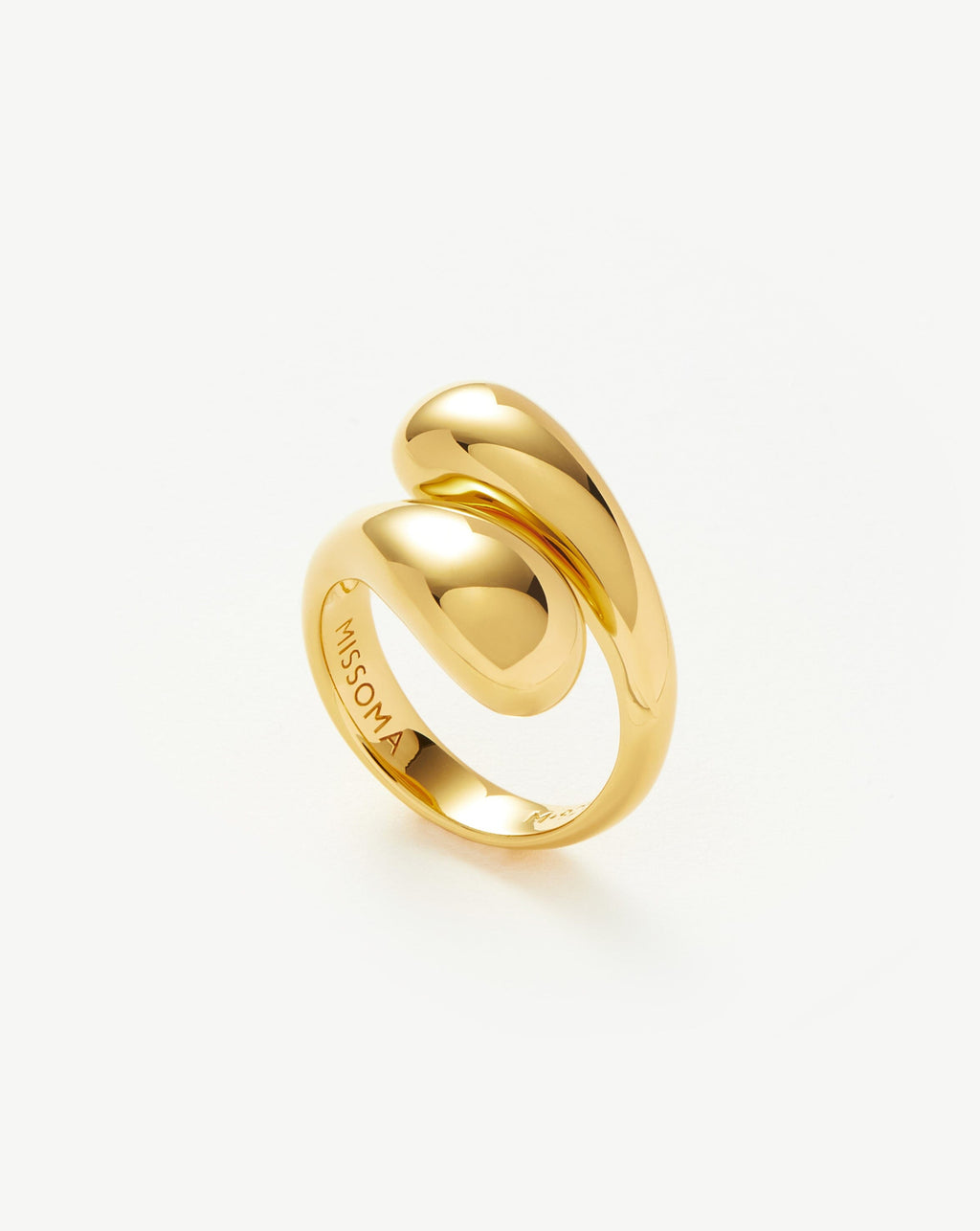 Savi Sculptural Crossover Ring | 18ct Gold Vermeil