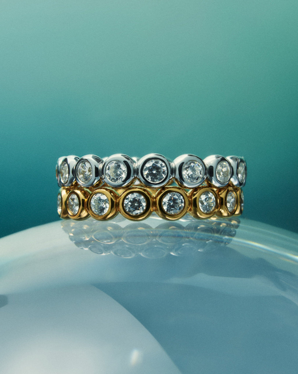 Tennis Eternity Stacking Ring | 18ct Gold Vermeil/Cubic Zirconia