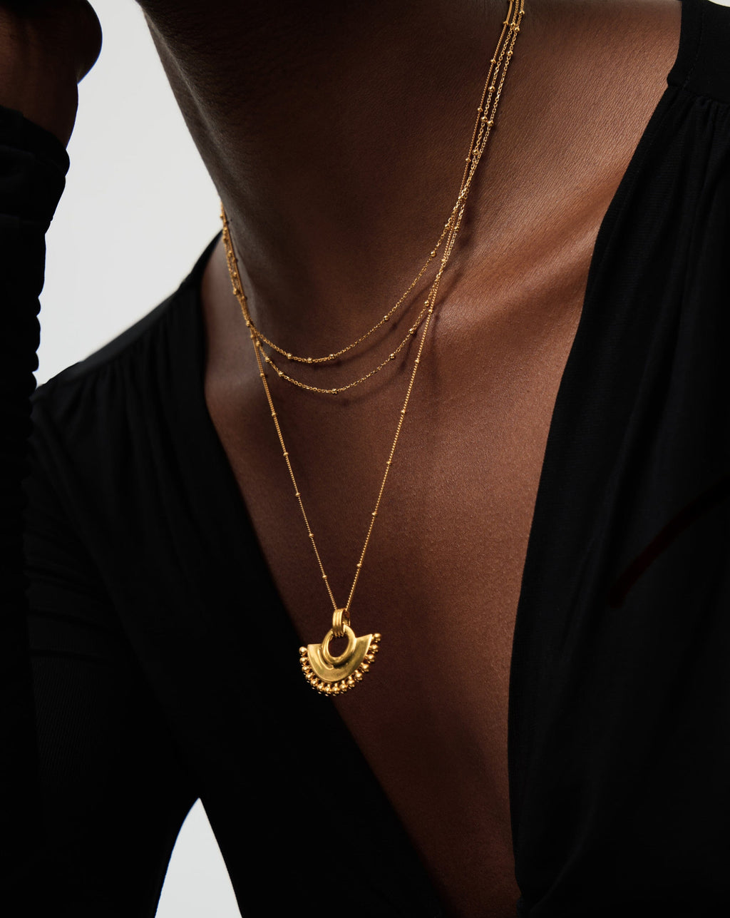 Collier Zenyu Fan | Plaqué or 18 carats